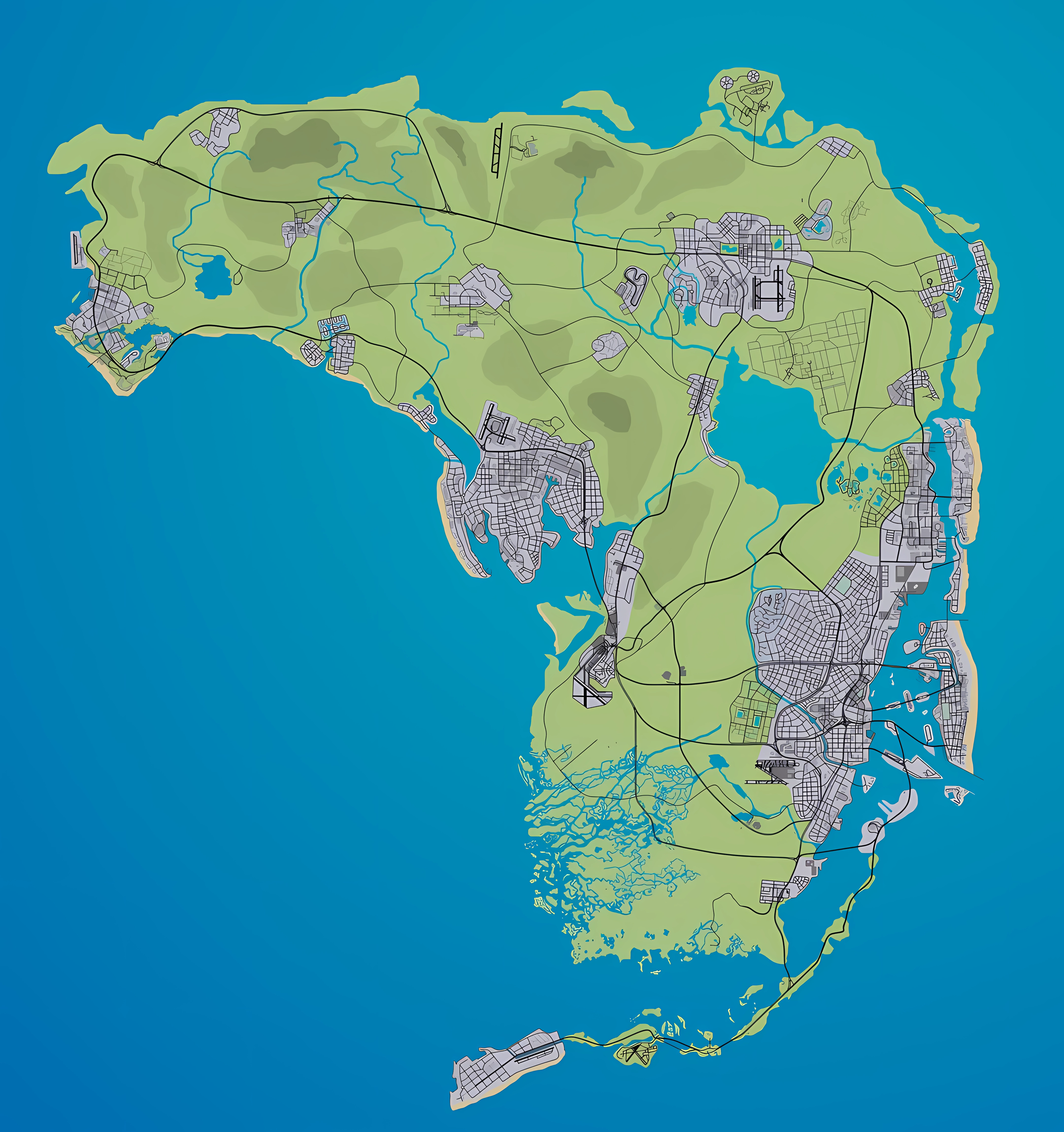 PTT Youngin$ territories on the GTA 6 map
