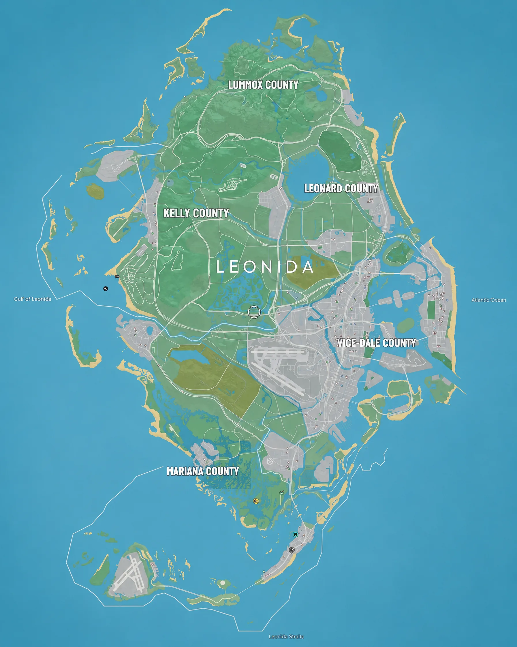 Vorschau der GTA-6-Karte für Leonida GeoGuessr